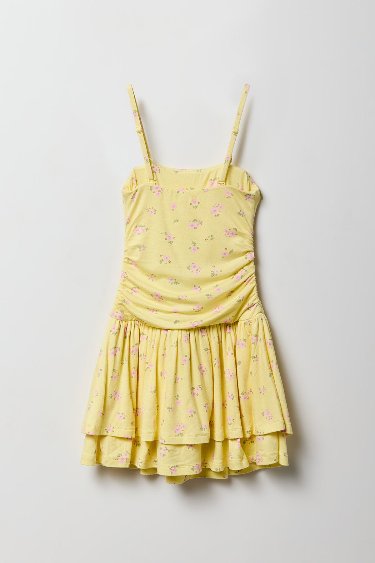 Alt View 2. Girls Double Layer Romper - Yellow