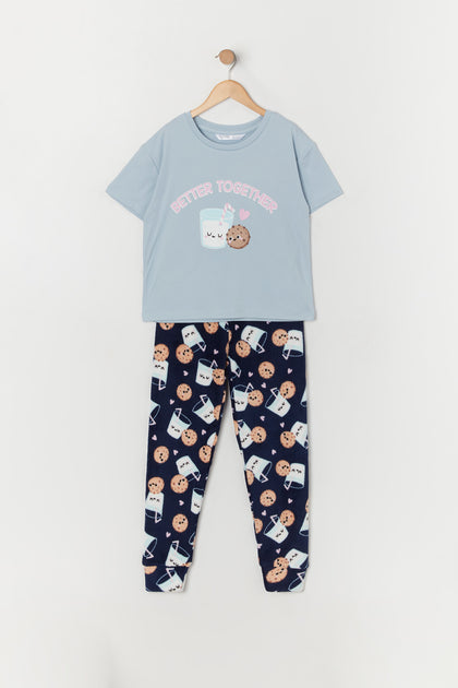 Girls Panda Print Plush Pajama Pant – Urban Planet