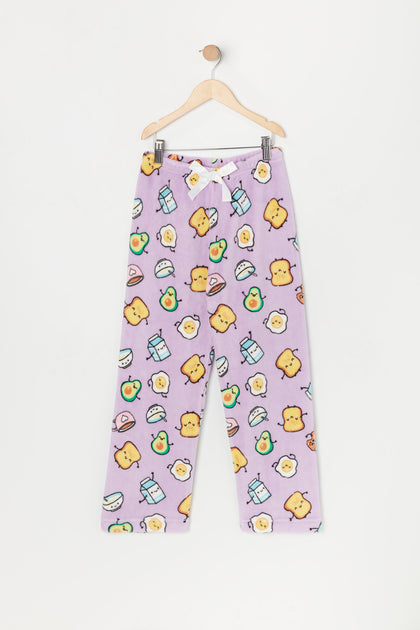 Girls Breakfast Graphic Plush 2 Piece Pajama Set – Urban Planet