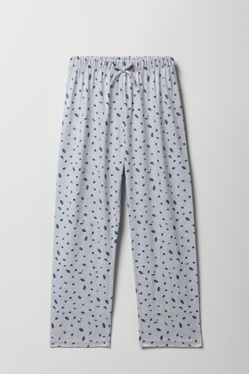 Alt View 4. Girls Pointelle Long Sleeve Top & Pant Pajama Set - Heather Grey