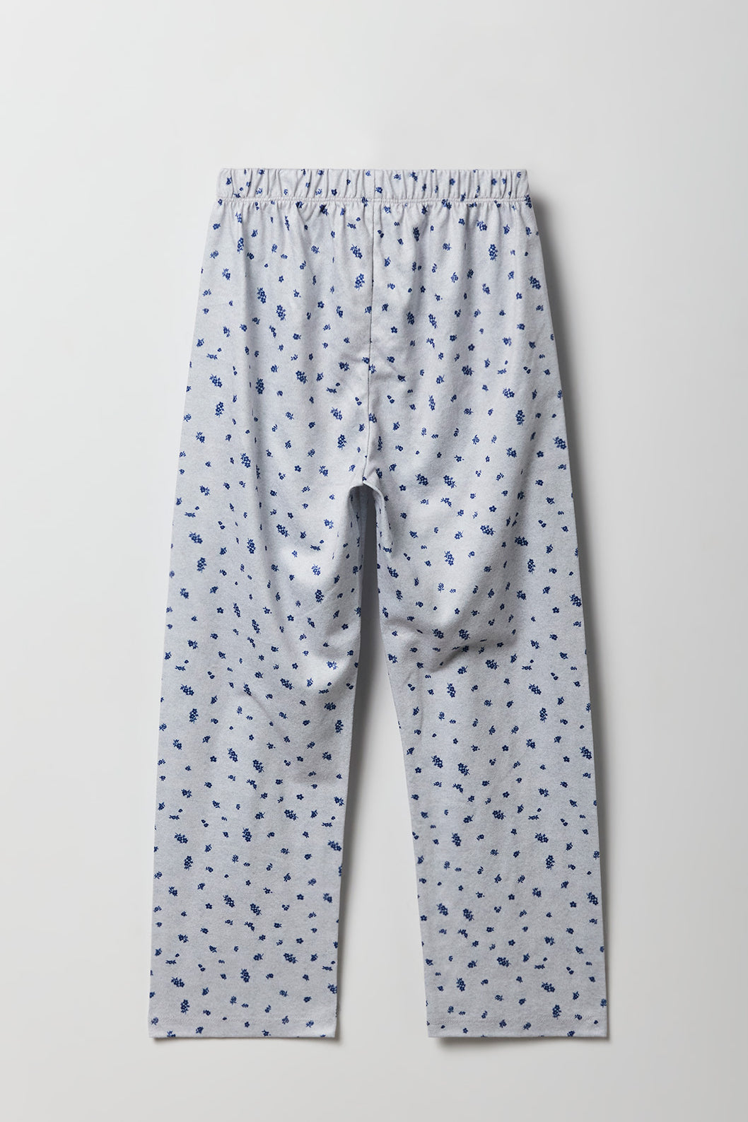 Alt View 5. Girls Pointelle Long Sleeve Top & Pant Pajama Set - Heather Grey