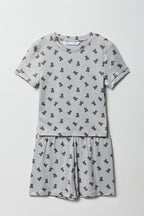 Girls Pointelle T-Shirt & Short Pajama Set