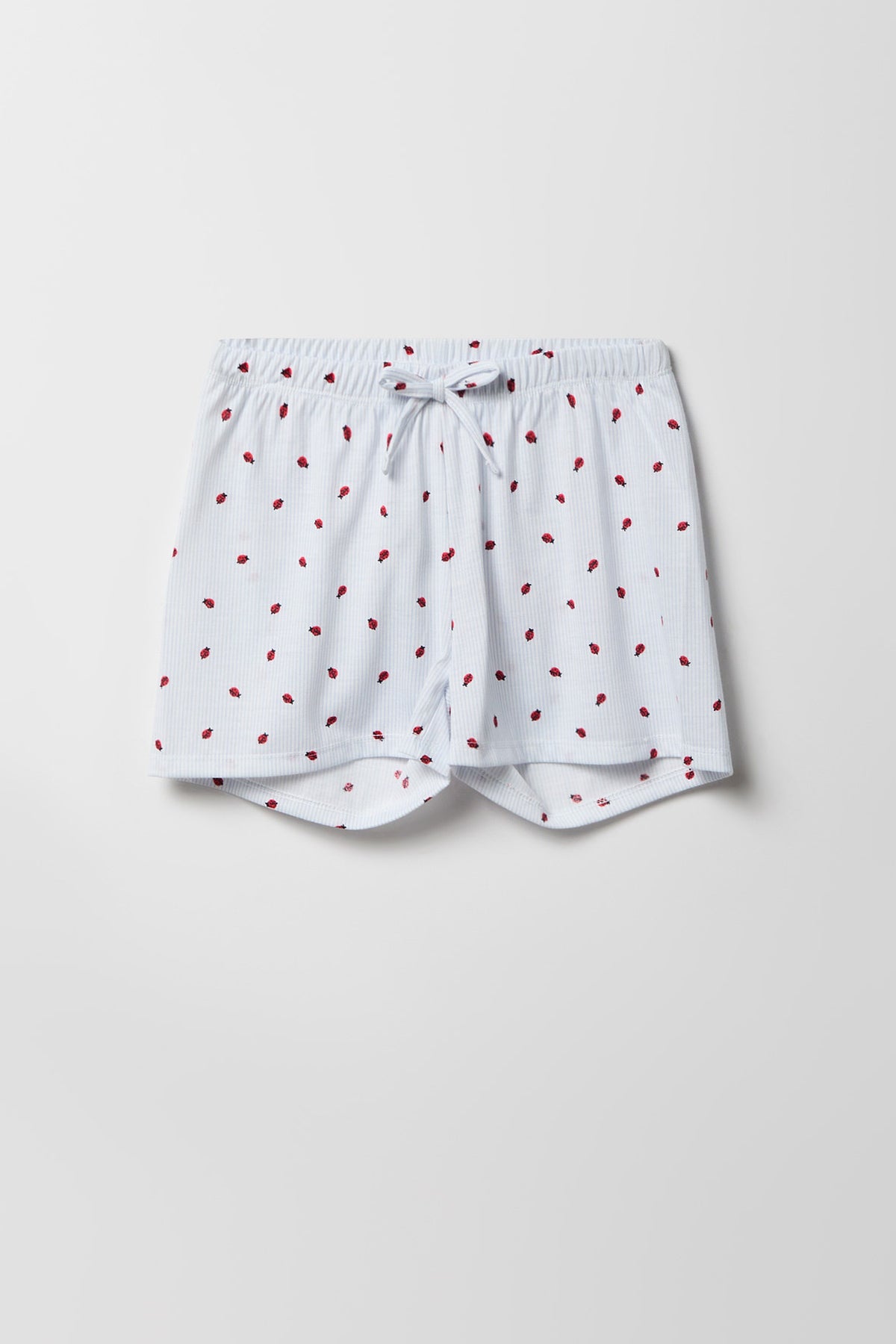 Vue alternative 4. Ensemble pyjama avec haut boutonné imprimé et short pour fille