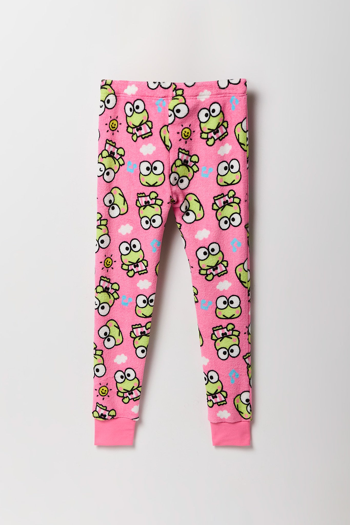 Girls Keroppi T-Shirt & Plush Pant 2 Piece Pajama Set