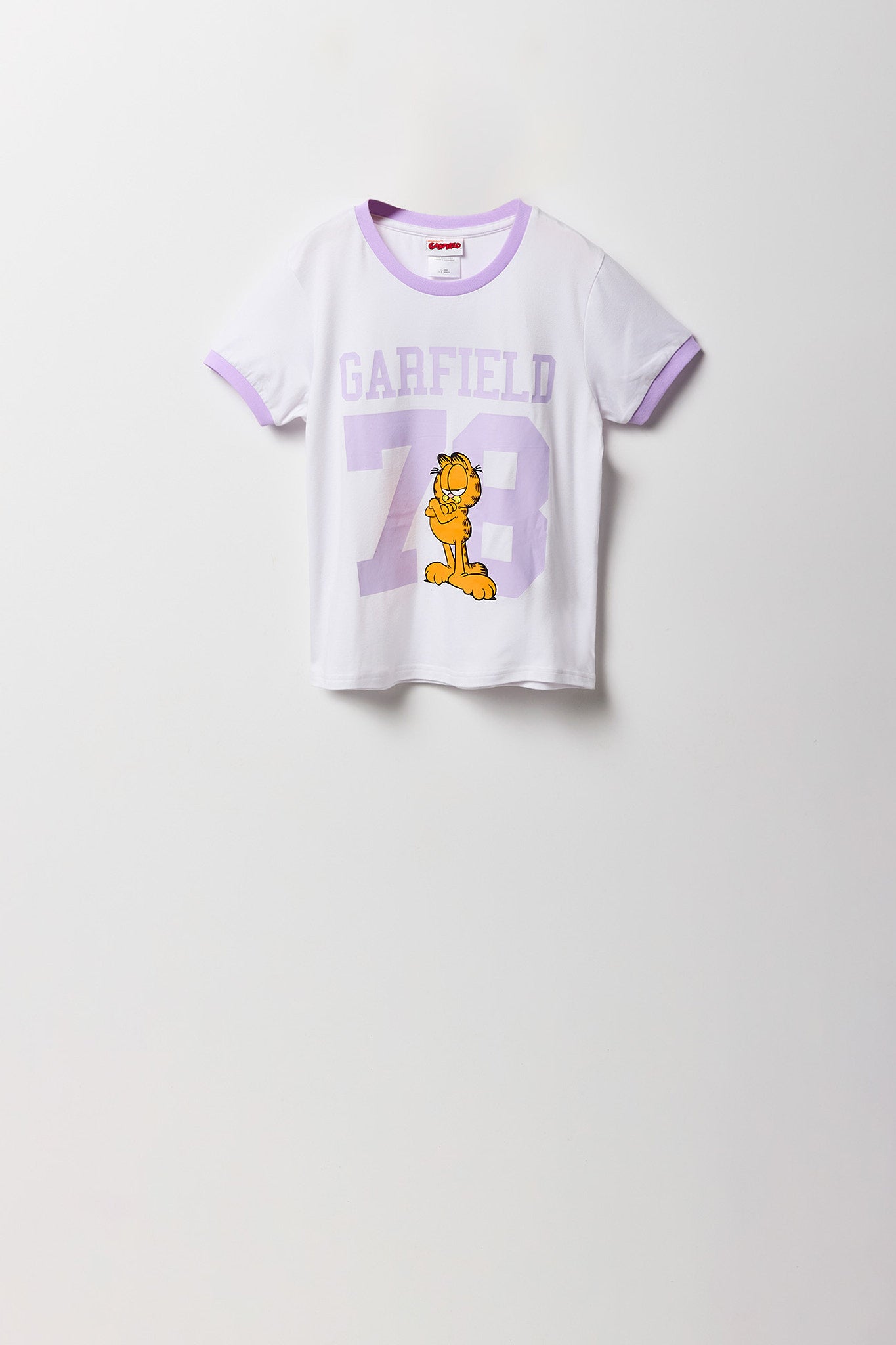 Ensemble pyjama avec t-shirt à imprimé Garfield et pantalon en peluche pour fille