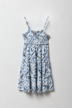 Girls Textured Tiered Dress