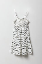 Girls Textured Tiered Dress
