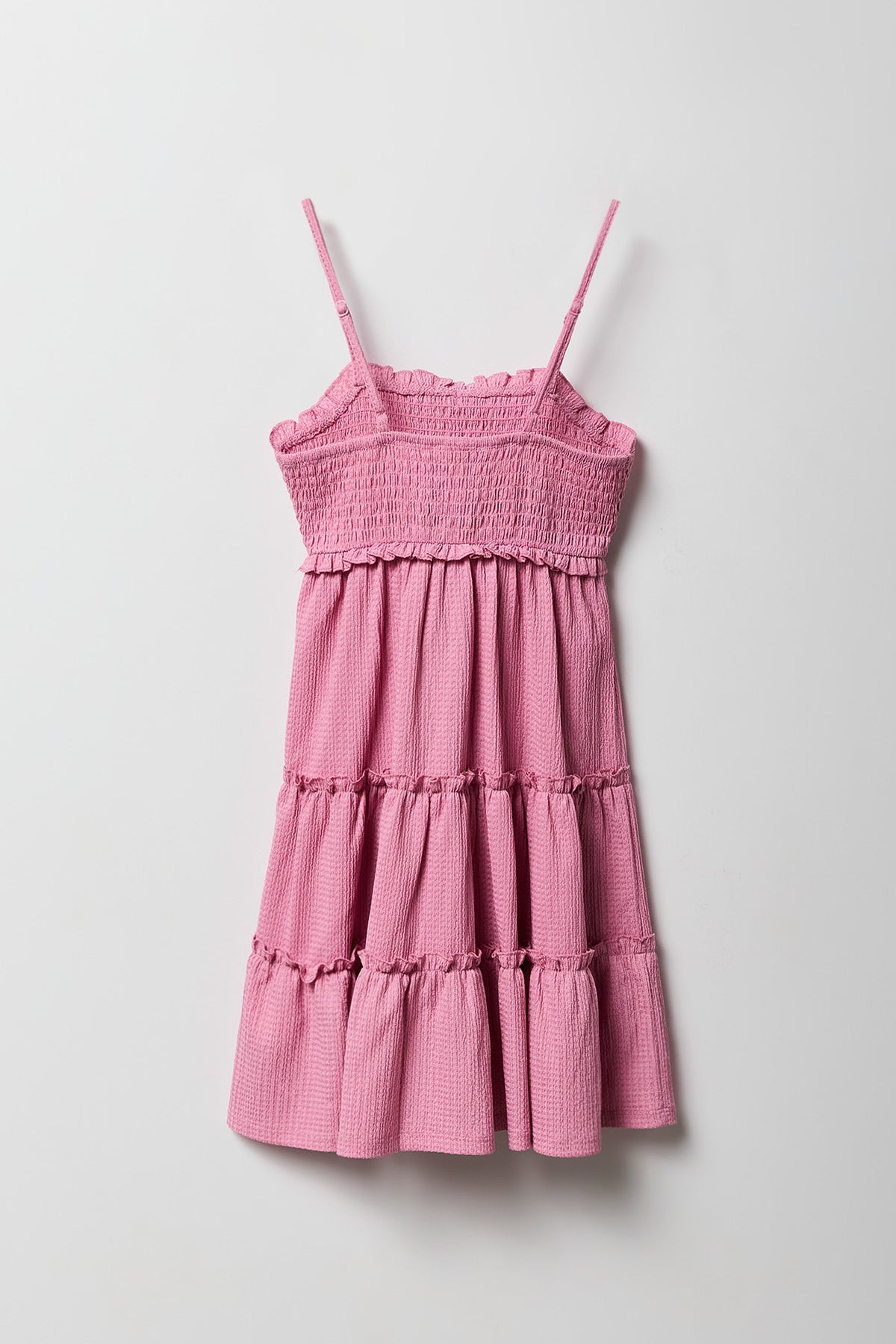 Alt View 2. Girls Textured Tiered Dress - Mauve