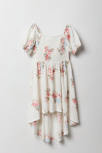 Robe asymétrique à manches bouffantes pour filles
