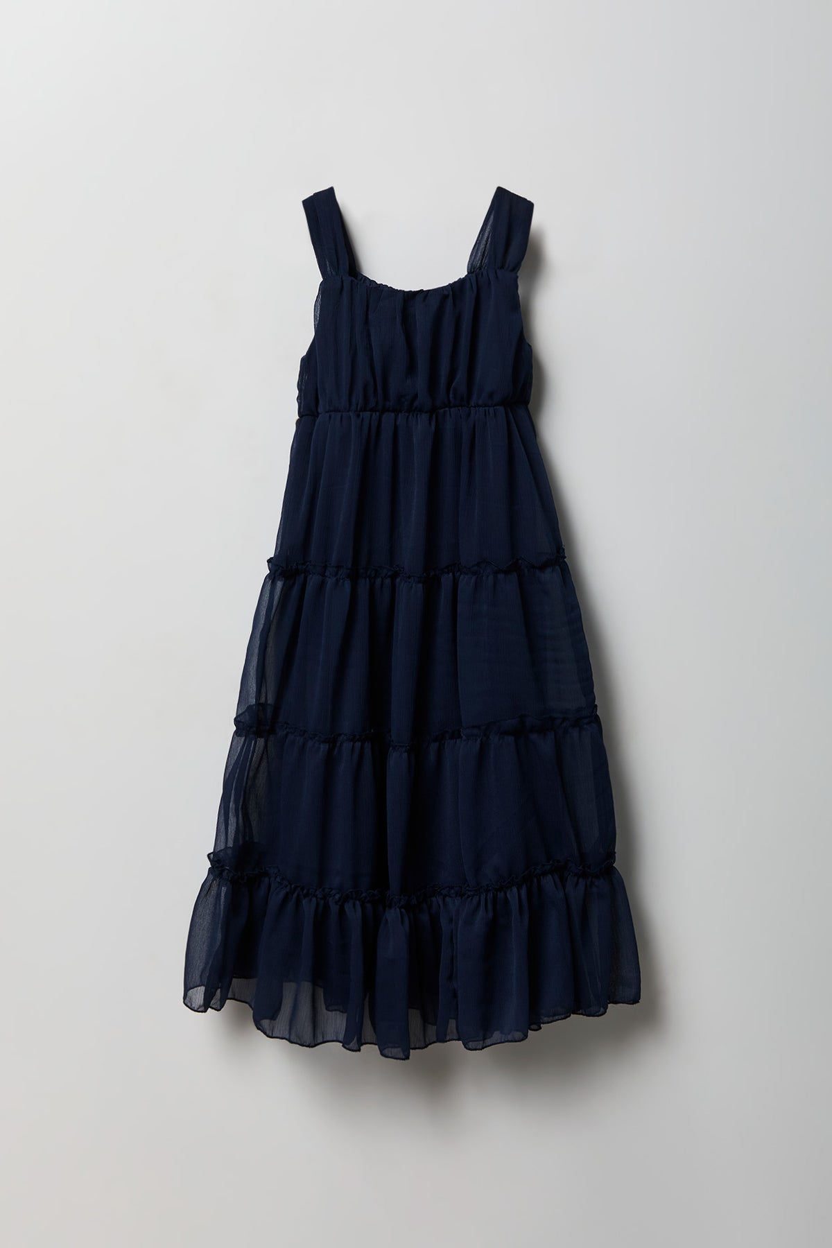 Robe maxi volantée en chiffon pour fille