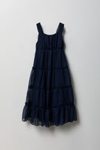 Robe maxi volantée en chiffon pour fille