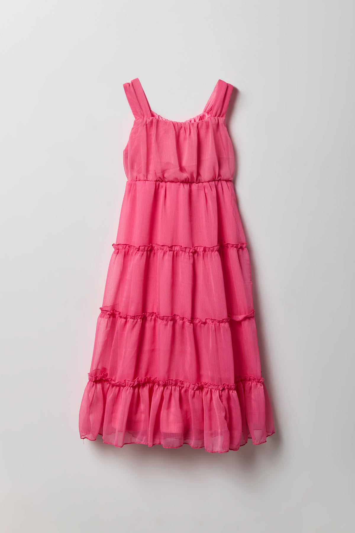 Robe maxi volantée en chiffon pour fille