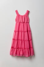 Robe maxi volantée en chiffon pour fille
