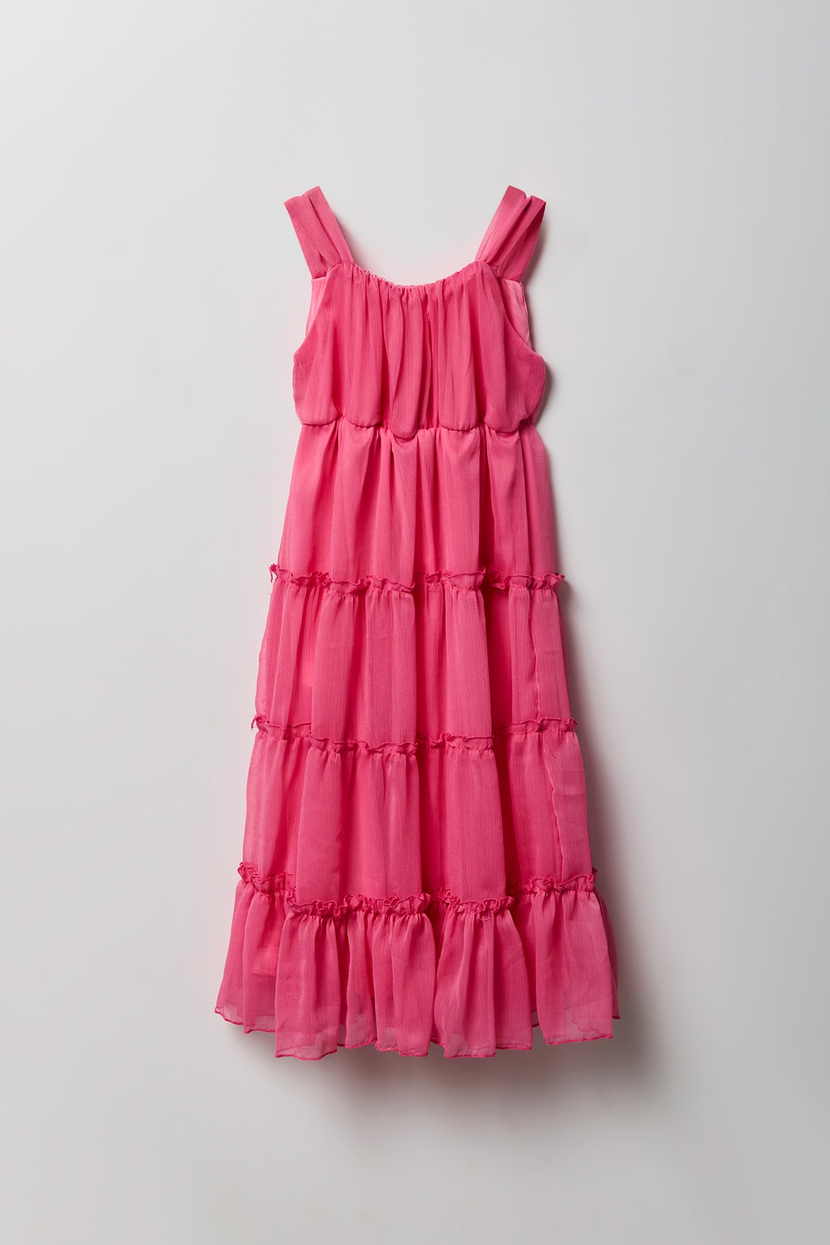 Vue alternative 2. Robe maxi volantée en chiffon pour fille