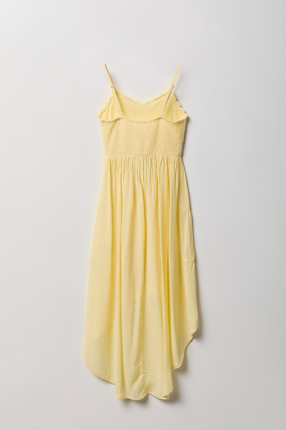 Alt View 2. Girls Crochet High-Low Dress - Pale Yellow