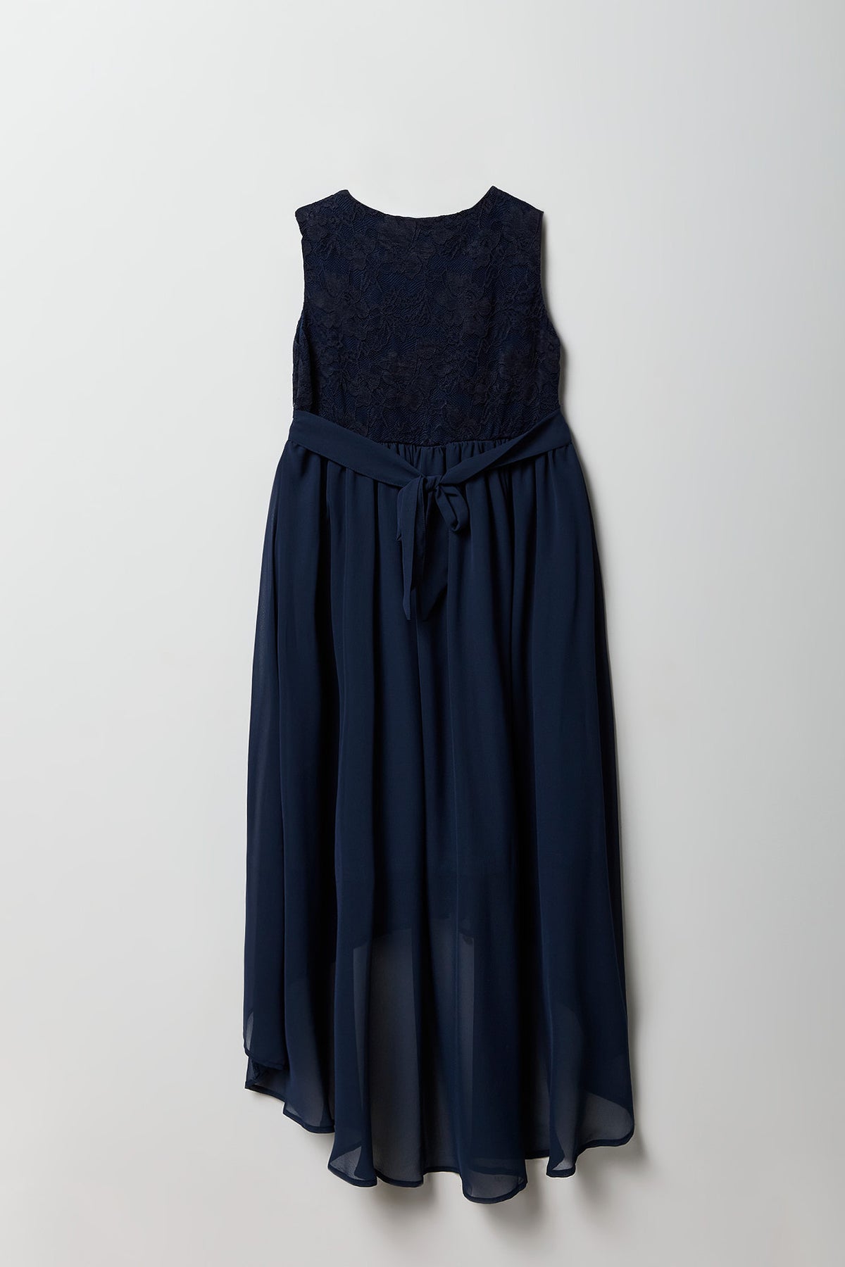 Vue alternative 2. Robe asymétrique en dentelle et chiffon pour fille