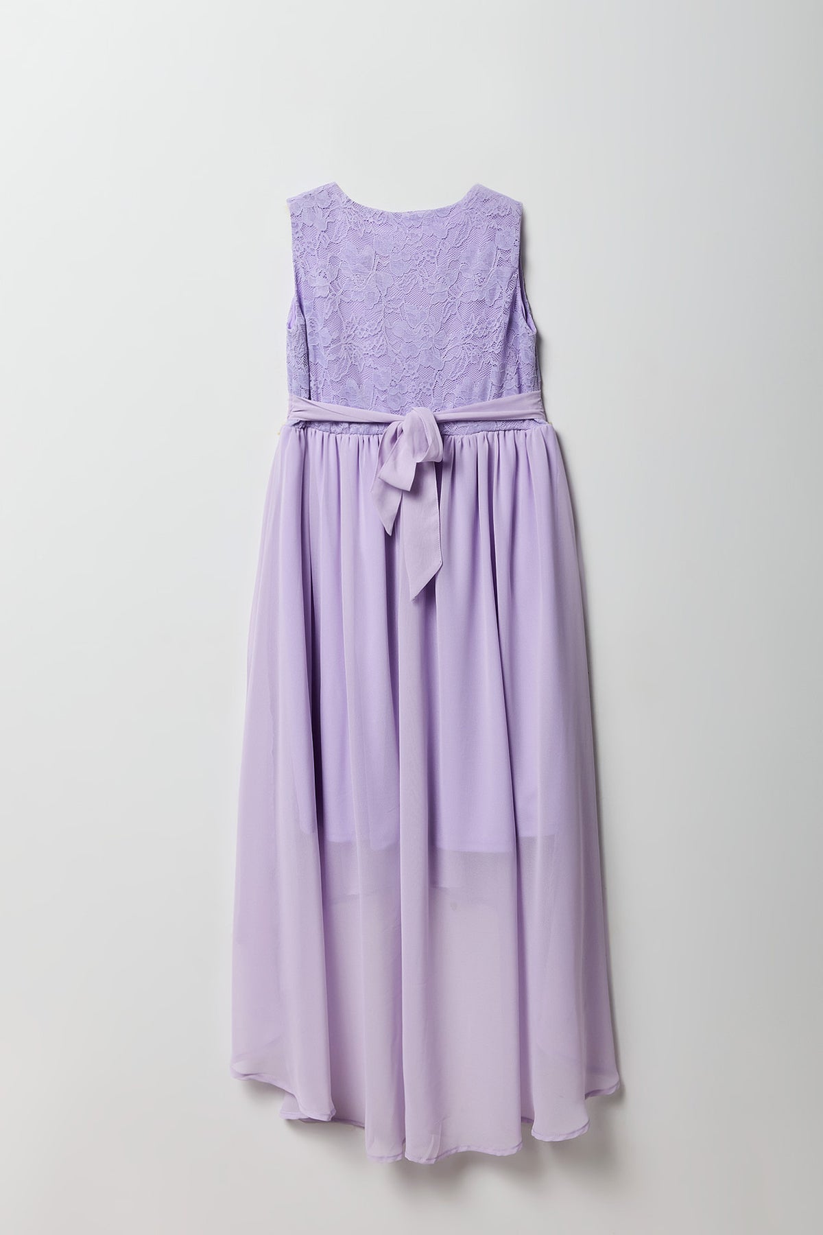 Vue alternative 2. Robe asymétrique en dentelle et chiffon pour fille