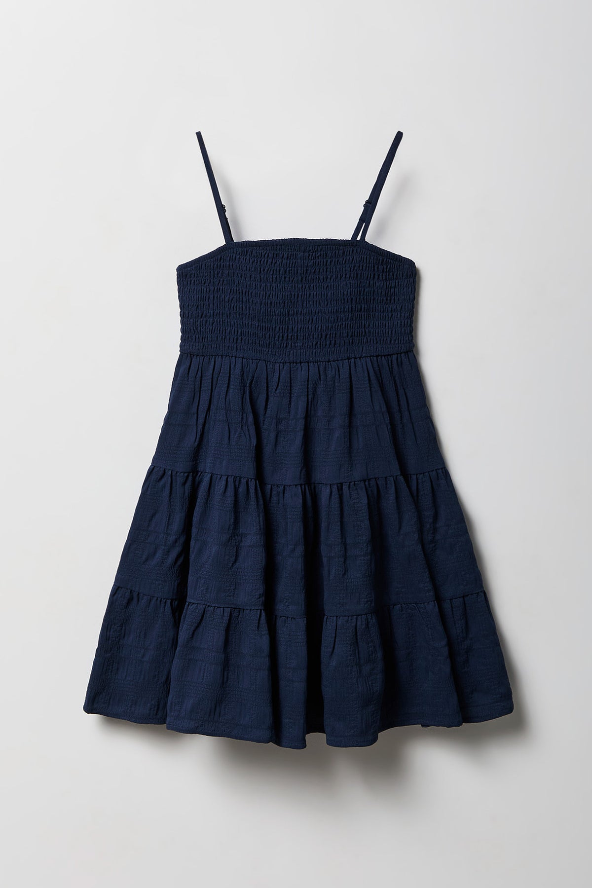 Robe volantée smockée en chiffon pour fille