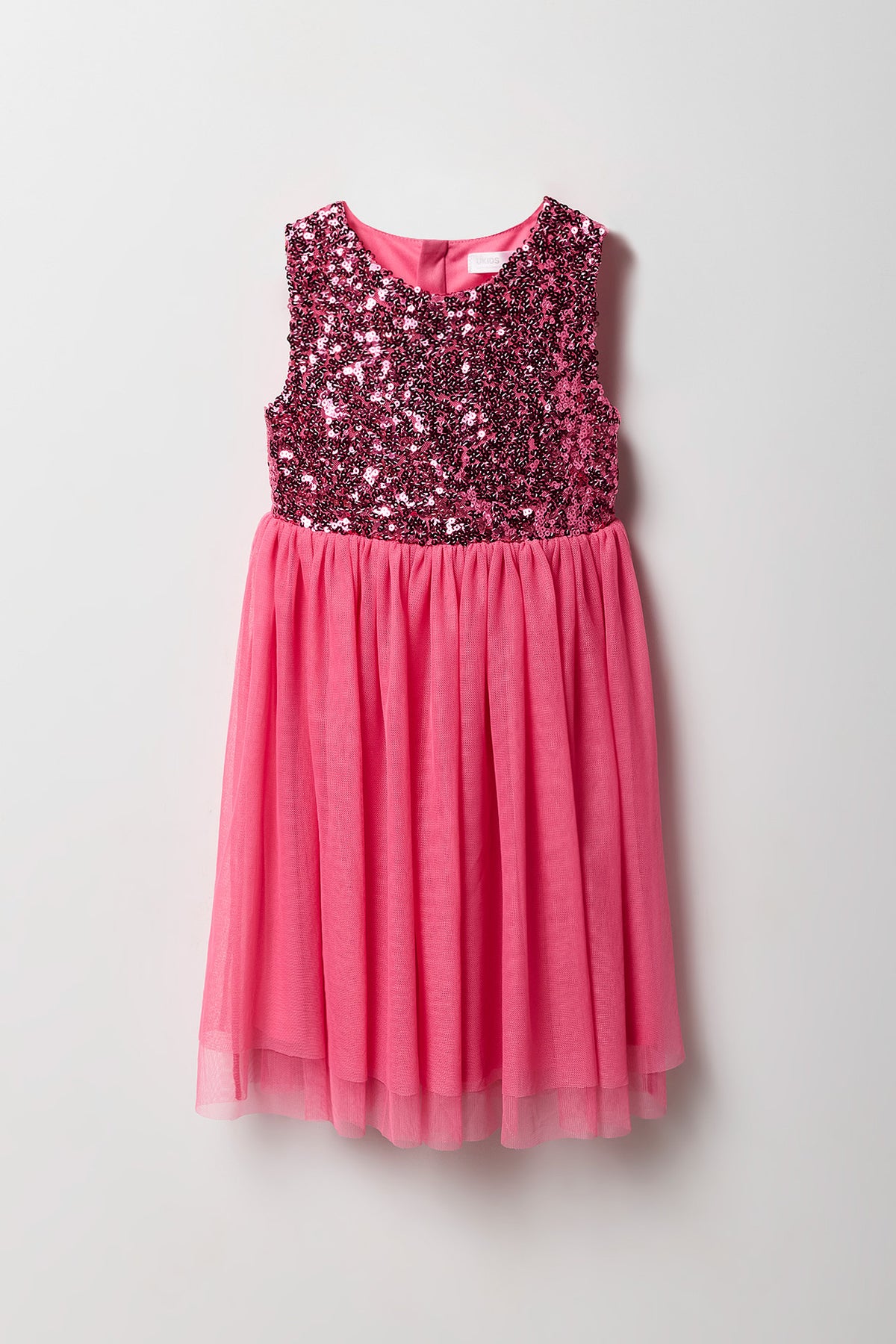 Robe à jupe virevoltante en tulle avec paillettes pour fille