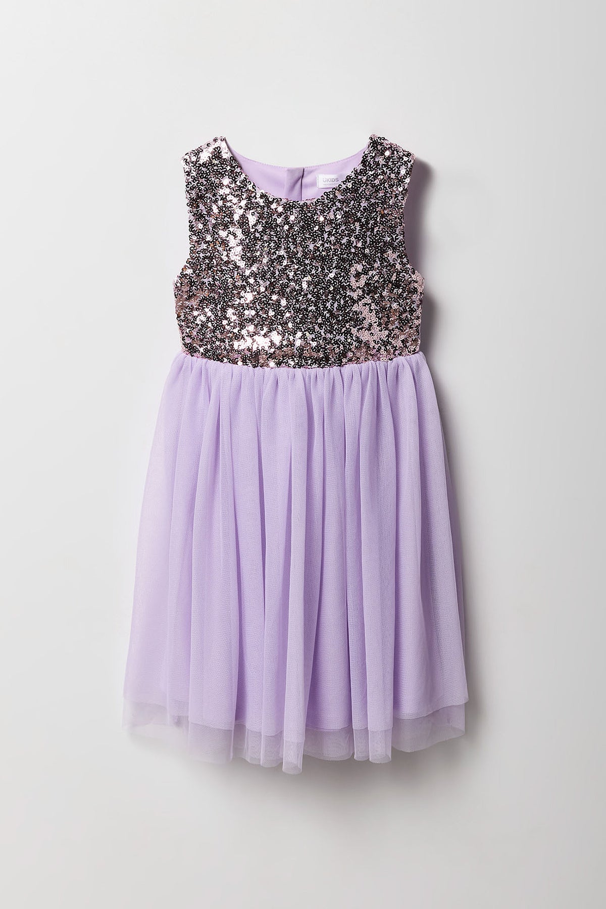 Robe à jupe virevoltante en tulle avec paillettes pour fille