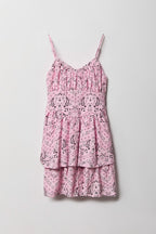Robe volantée imprimée pour fille