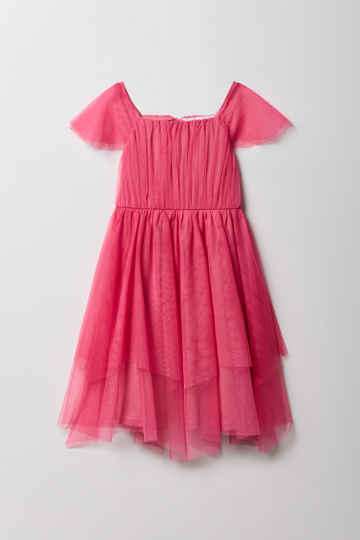 Robe en tulle à manches volantées pour fille