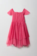 Robe en tulle à manches volantées pour fille