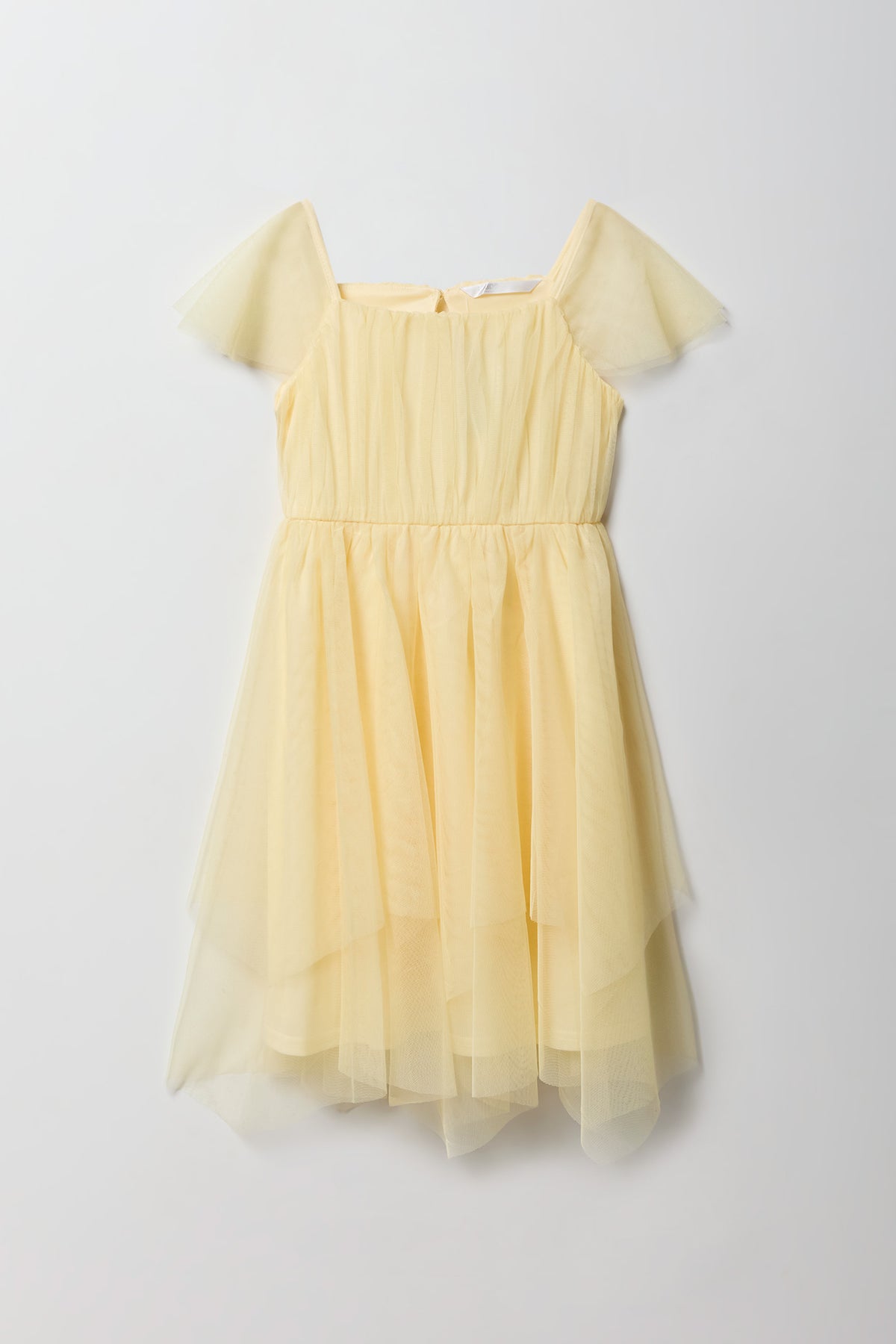 Robe en tulle à manches volantées pour fille