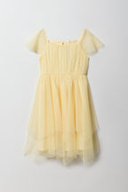 Robe en tulle à manches volantées pour fille