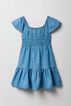 Robe étagée en chambray pour filles