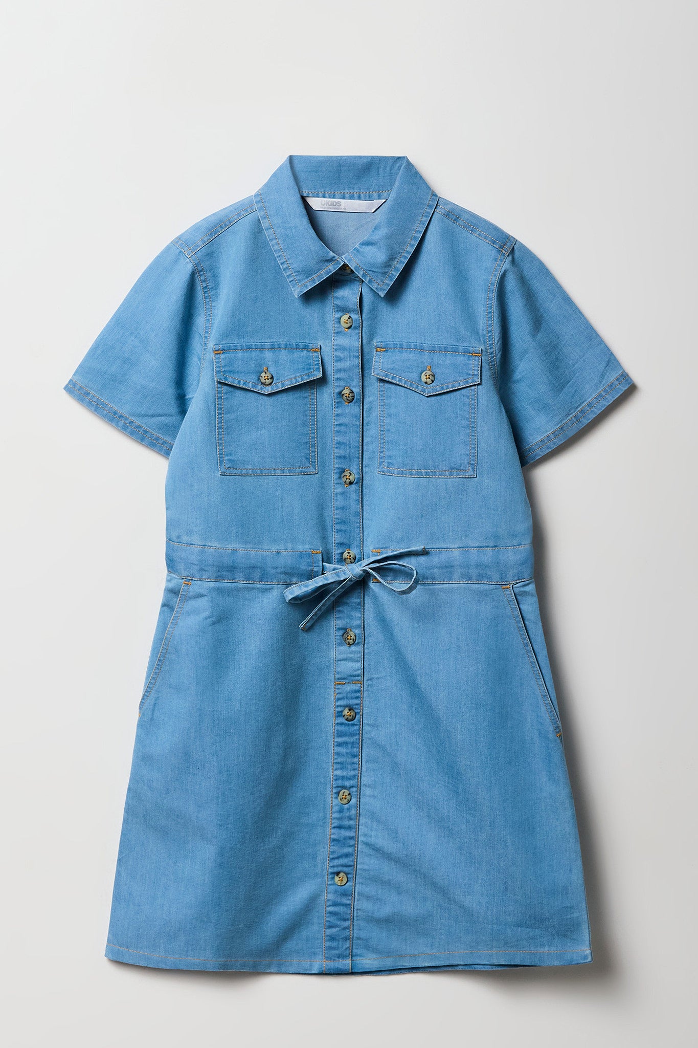 Girls Chambray Button Front Dress – Urban Planet