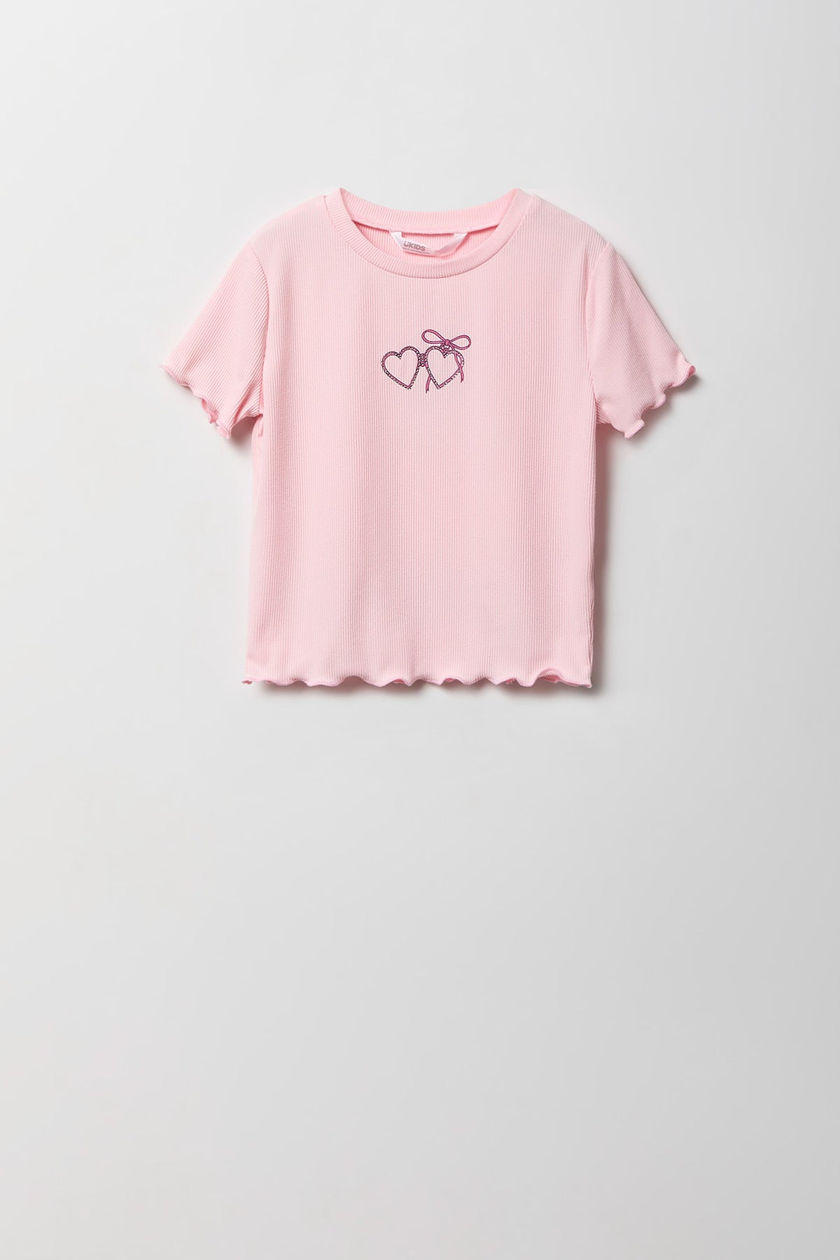 Alt View 2. Girls Graphic T-Shirt & Tiered Skort Set - Mauve