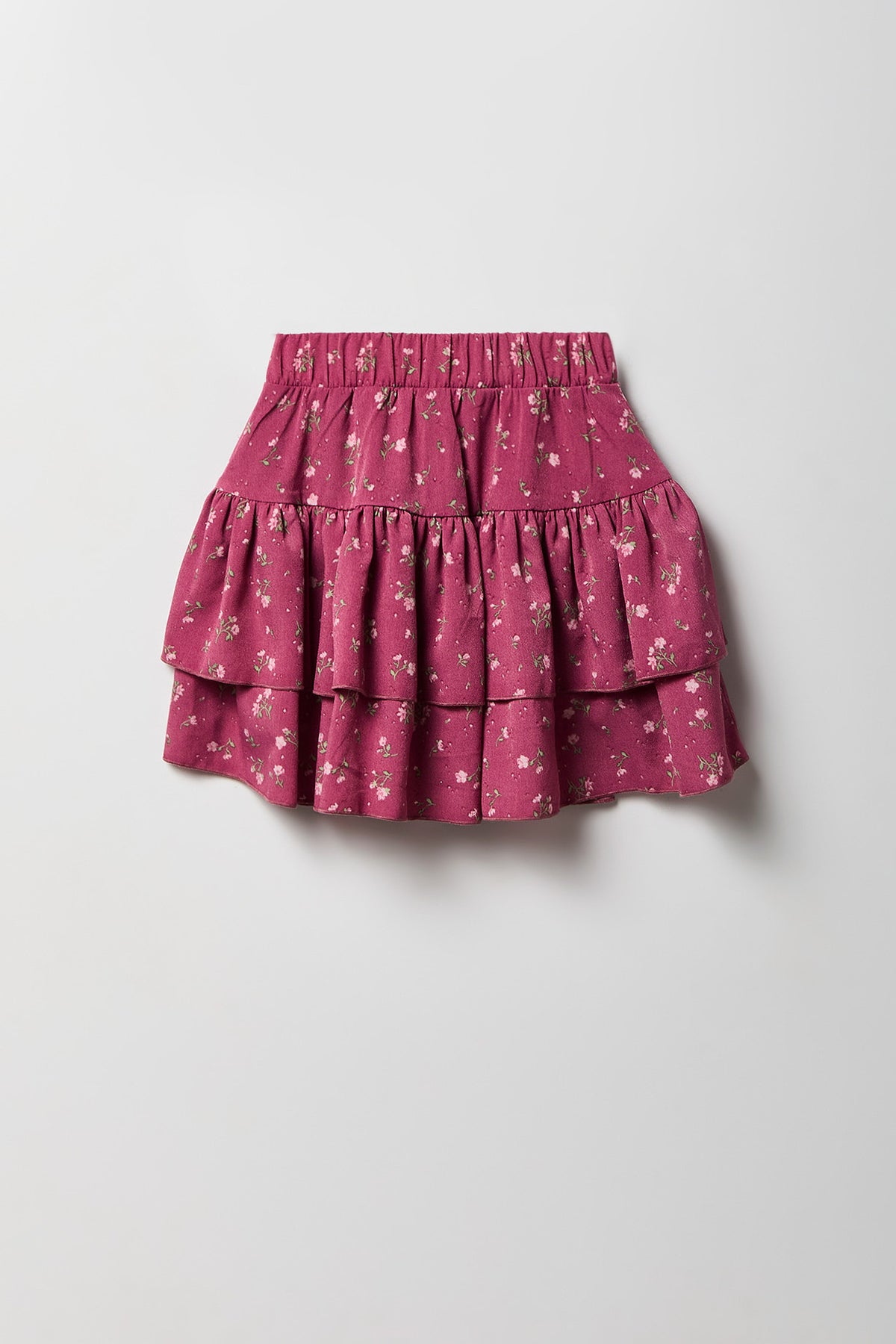 Alt View 4. Girls Graphic T-Shirt & Tiered Skort Set - Mauve