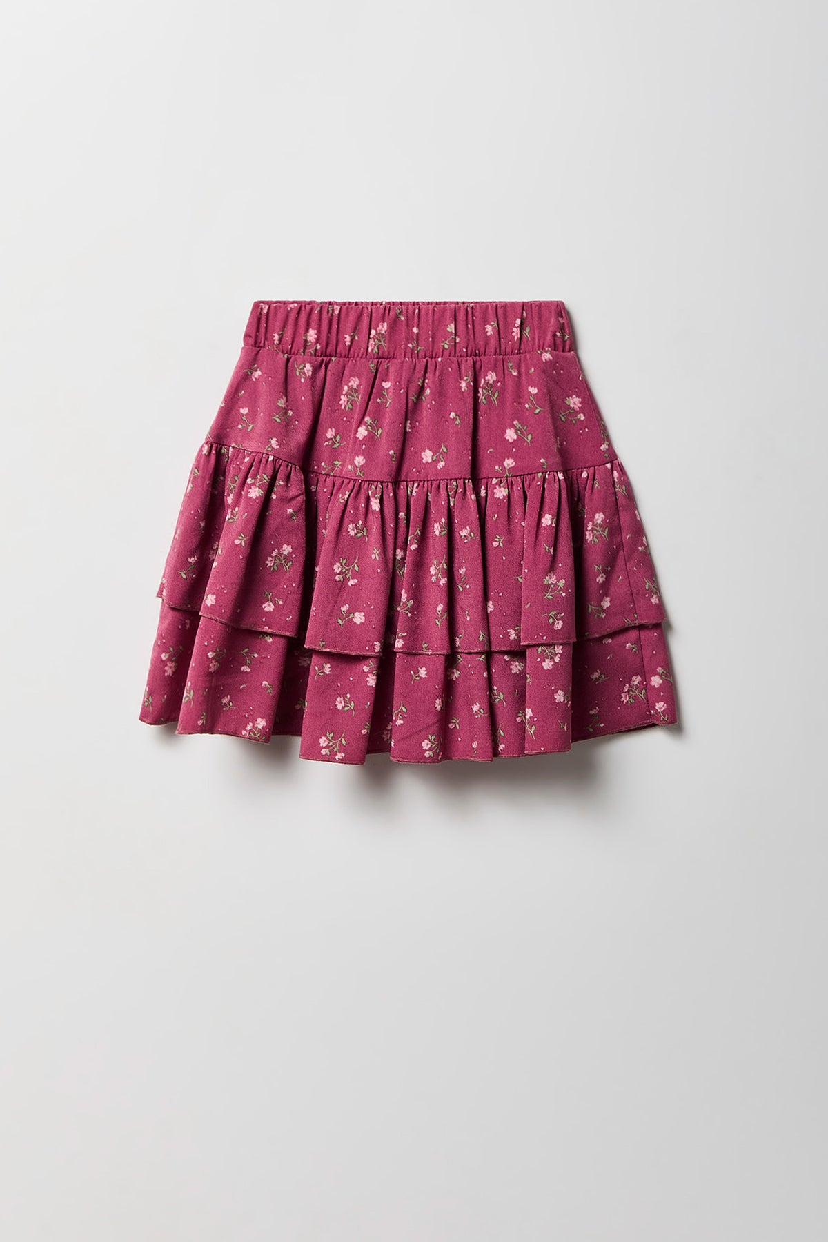 Alt View 5. Girls Graphic T-Shirt & Tiered Skort Set - Mauve