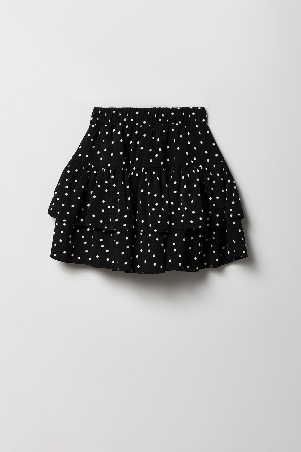 Alt View 4. Girls Graphic T-Shirt & Tiered Skort Set - Black