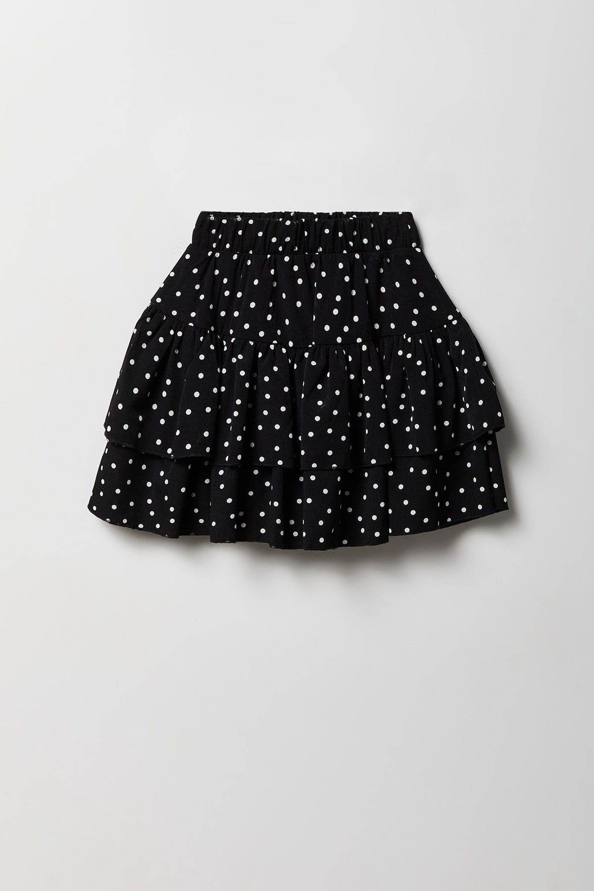 Alt View 5. Girls Graphic T-Shirt & Tiered Skort Set - Black