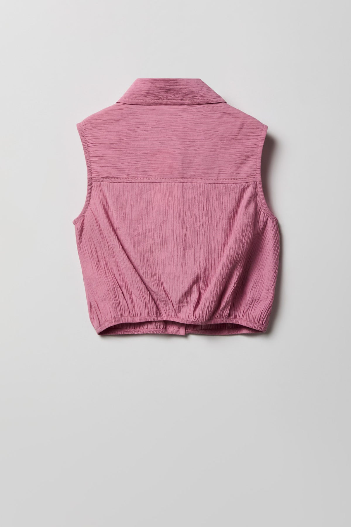 Alt View 3. Girls Textured Button-Up Vest & Pant Set - Mauve