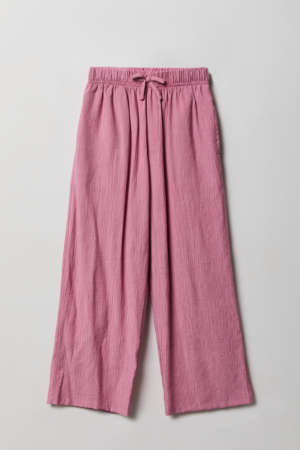 Alt View 4. Girls Textured Button-Up Vest & Pant Set - Mauve
