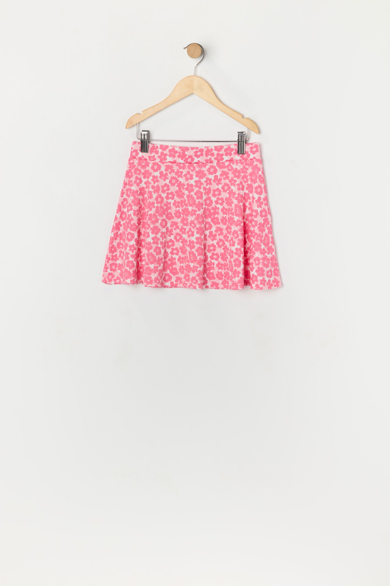 Girls Embroidered Strawberry Top and Floral Skirt 2 Piece Set