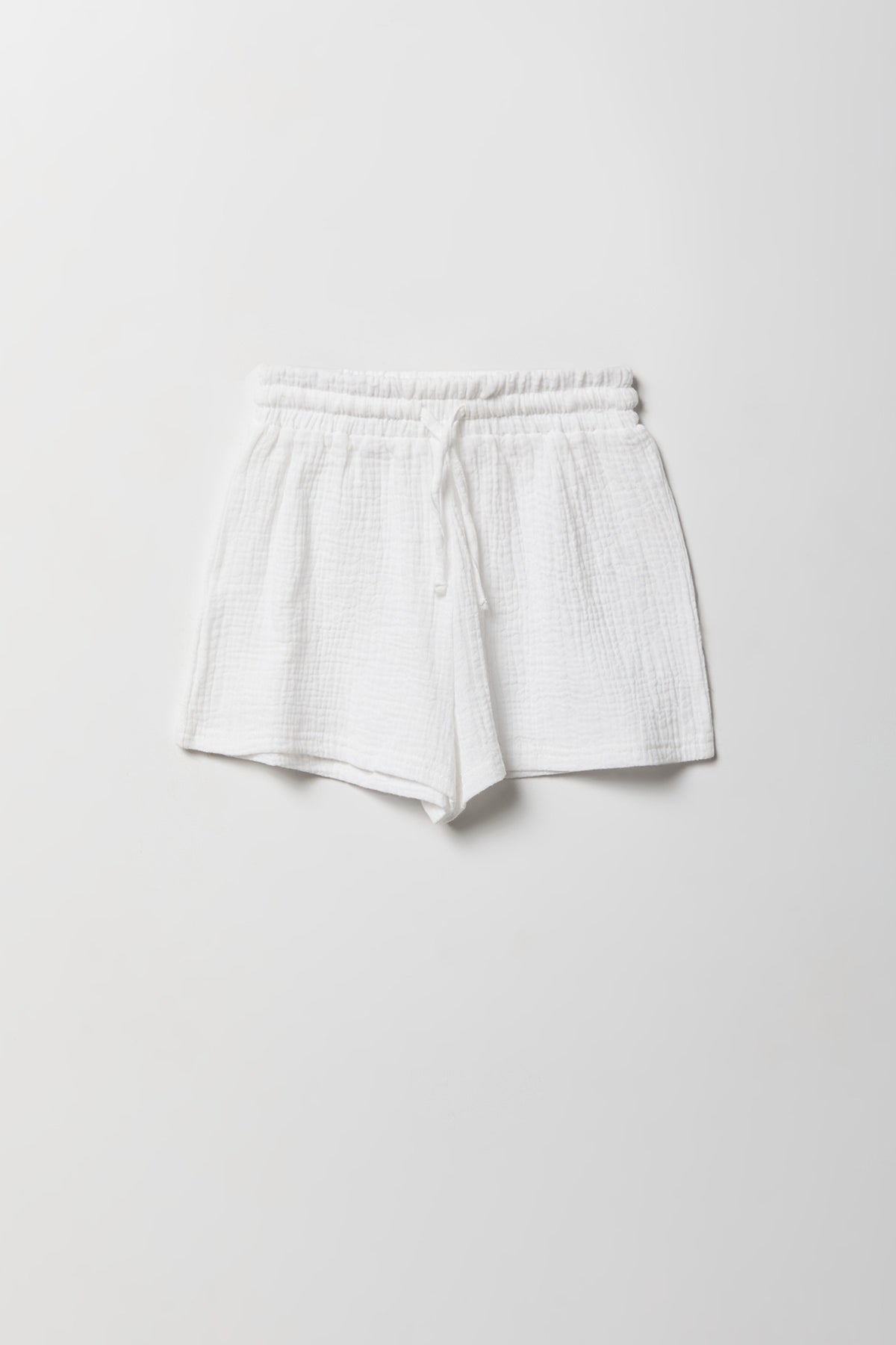 Alt View 4. Girls Gauze Button-Up Top & Short Set - White
