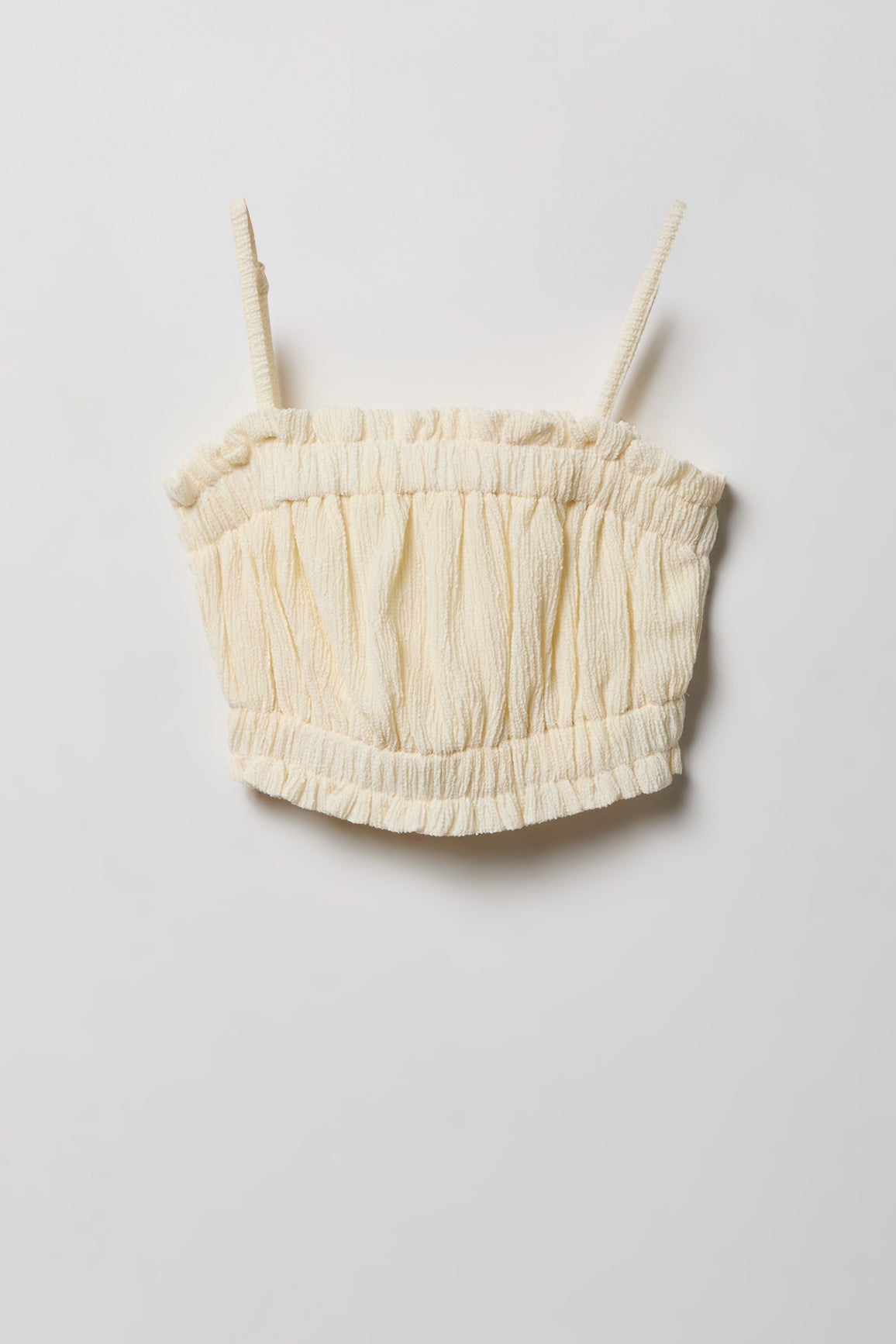 Alt View 2. Girls Textured Tank & Pant Set - Ivory