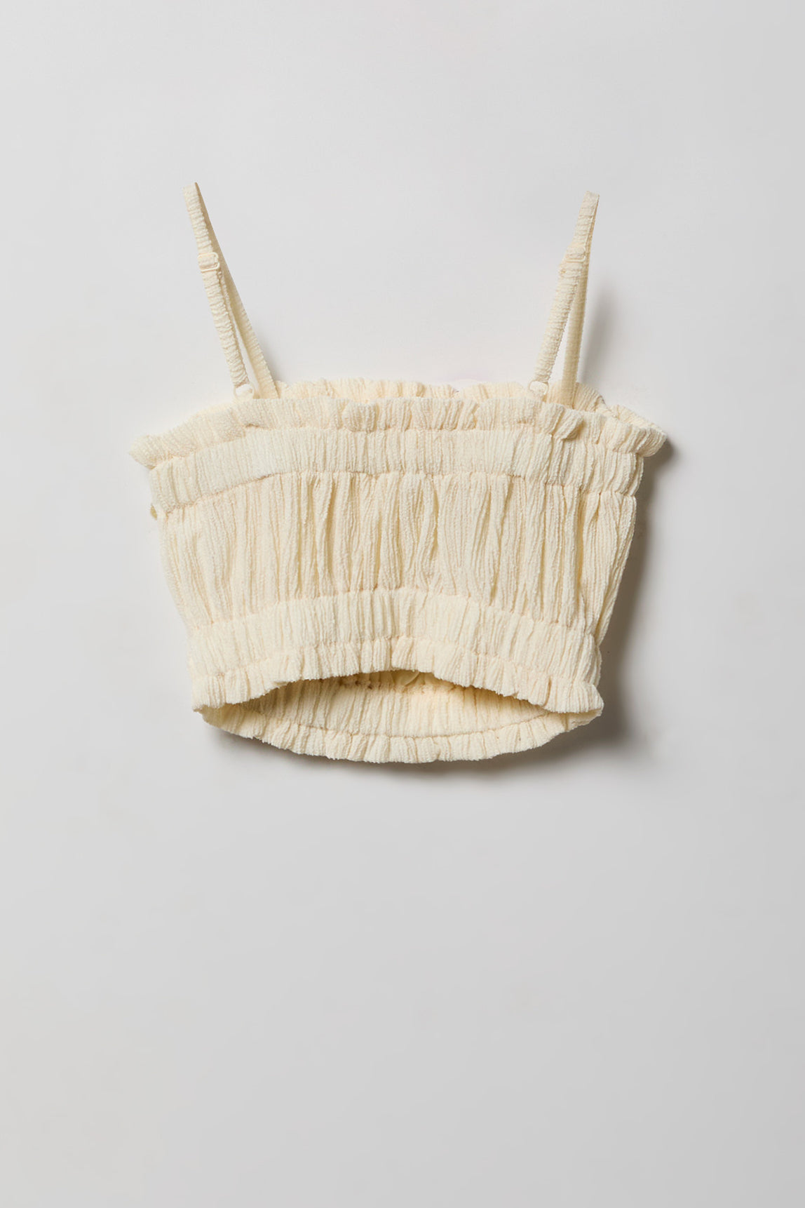 Alt View 3. Girls Textured Tank & Pant Set - Ivory