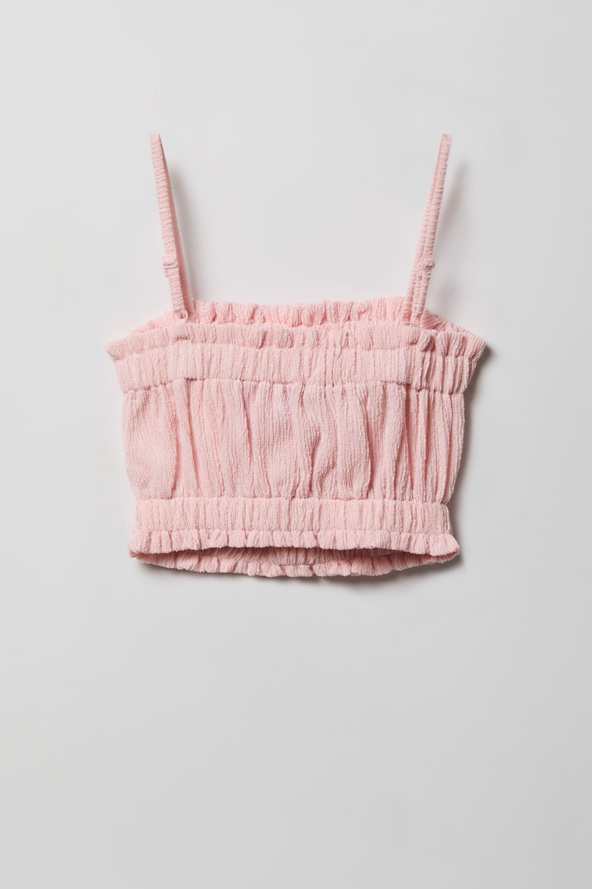 Alt View 3. Girls Textured Tank & Pant Set - Rose
