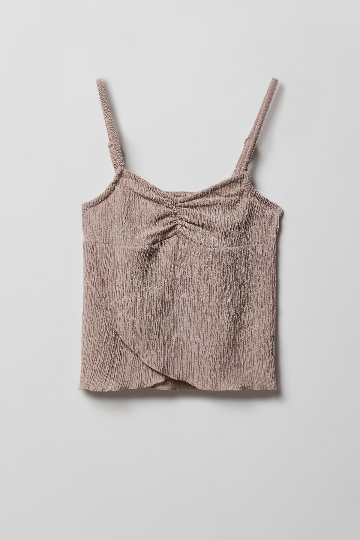 Alt View 2. Girls Textured Tank & Skirt Set - Natural