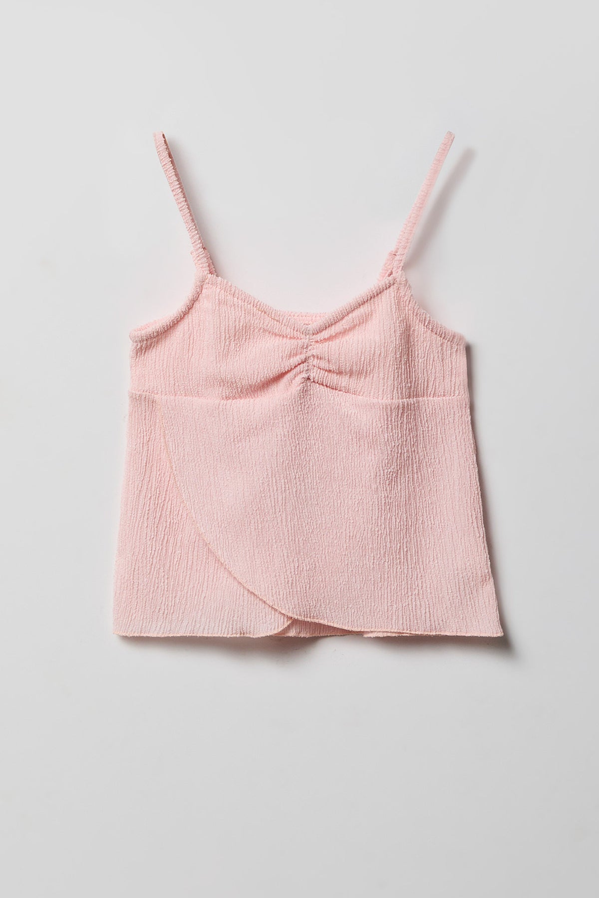 Alt View 2. Girls Textured Tank & Skirt Set - Rose