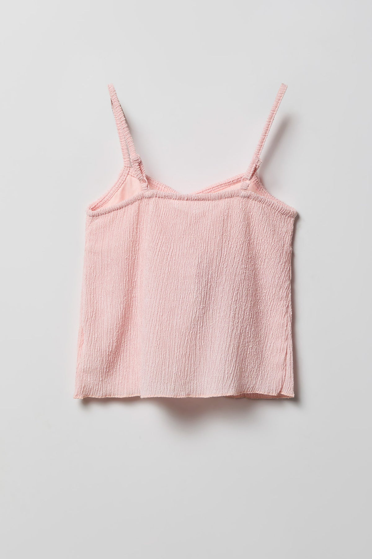 Alt View 3. Girls Textured Tank & Skirt Set - Rose