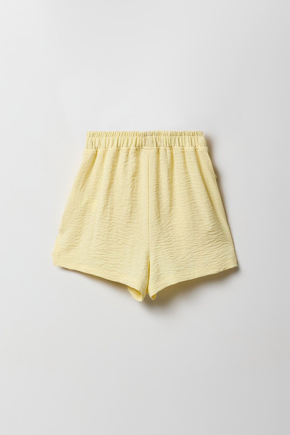 Alt View 2. Girls Bow Detail Short - Pale Yellow