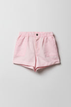 Elastic Waist Denim Short
