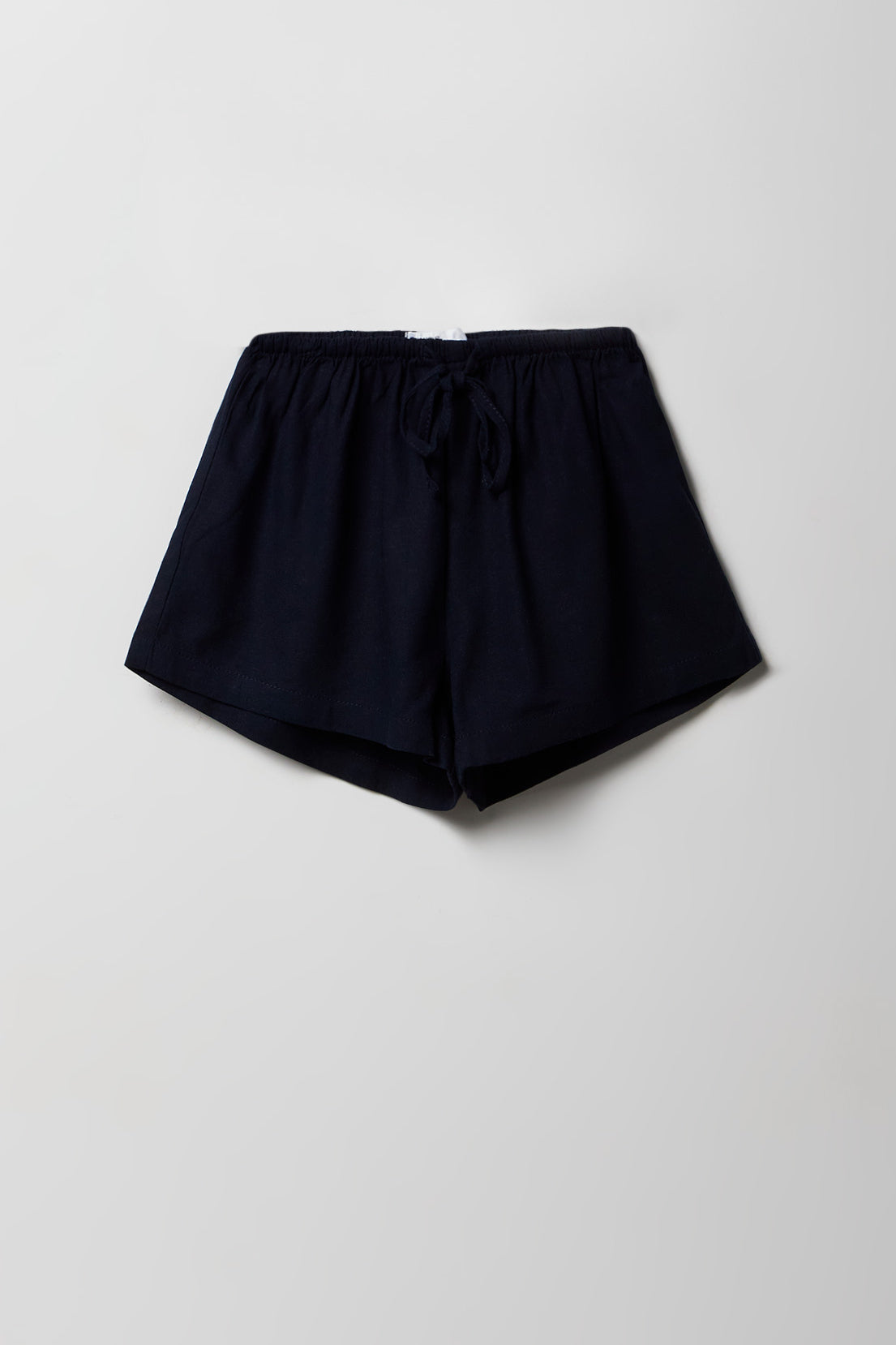 Girls Linen-Blend Short - Navy