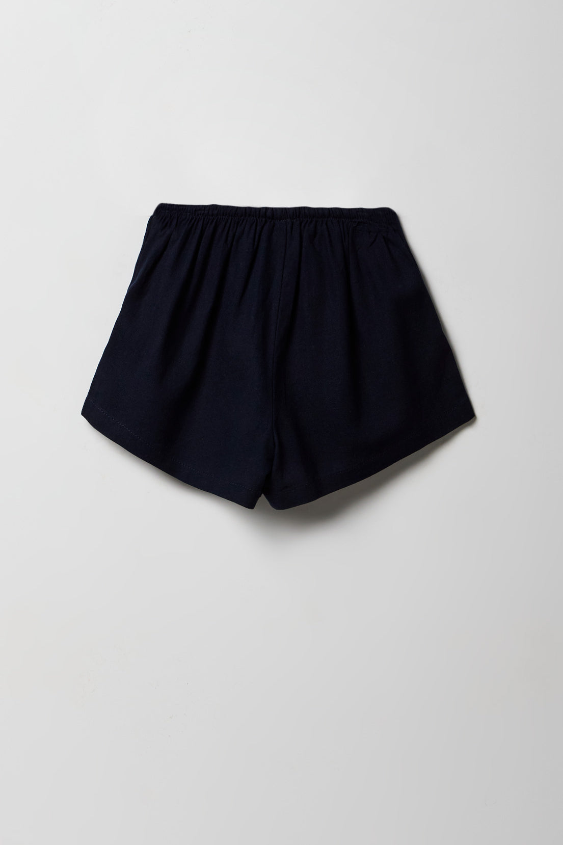 Alt View 2. Girls Linen-Blend Short - Navy